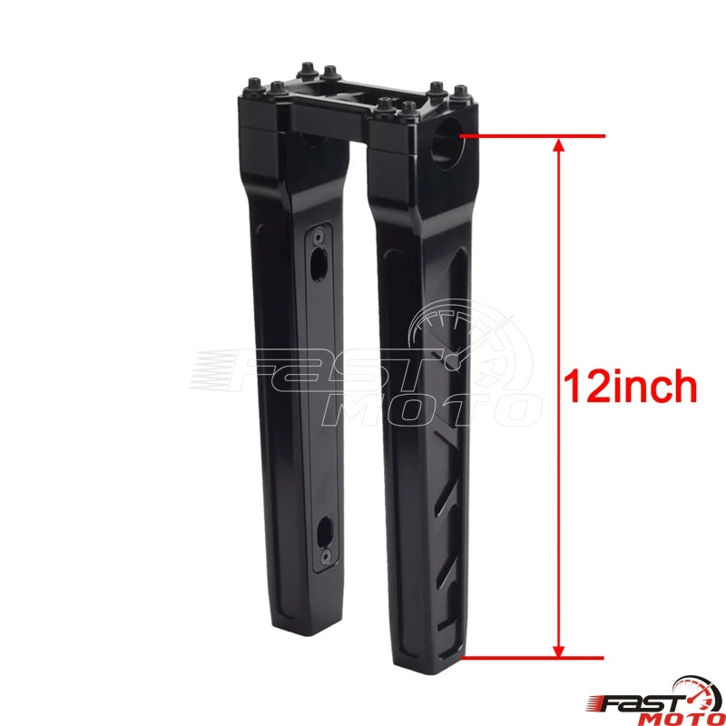 Risers de guidon T-Bar noirs pour moto Harley-Davidson Dyna - vue 11