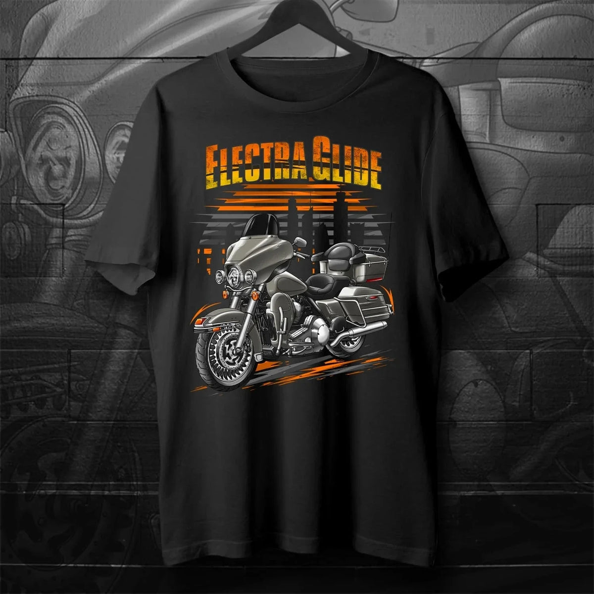 T-shirt moto homme tourisme vintage - vue de côté