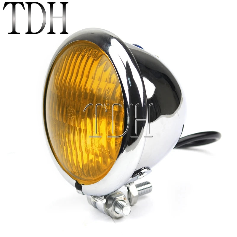 Phare rétro 4,5 pouces pour Harley chopper bobber - vue 7