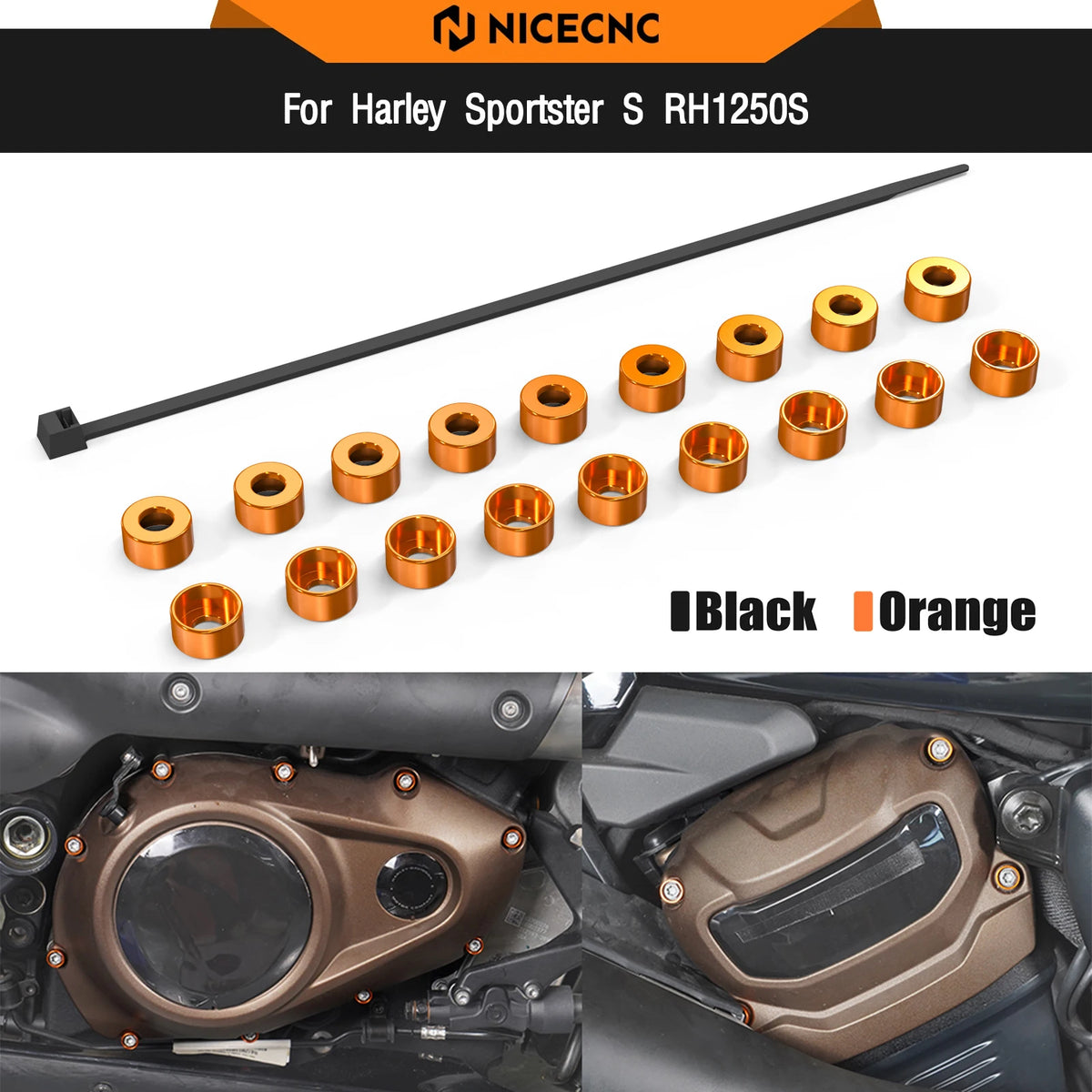 Caches de Vis de Carter Moteur CNC pour Harley Sportster S, Pan America 1250, Nightster – photo 1/8