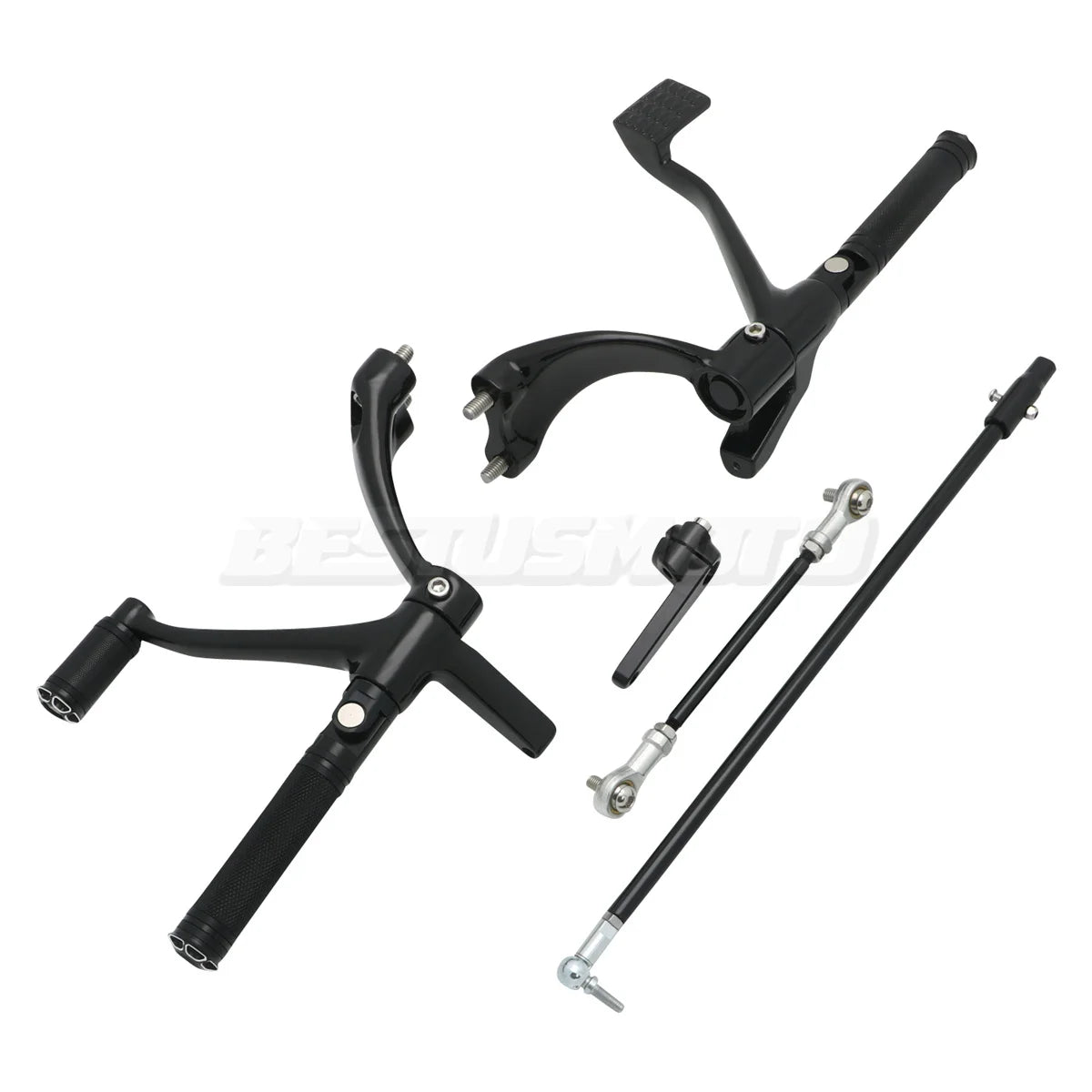 Kit complet commandes avancées CNC, repose-pieds, leviers et biellettes pour Harley-Davidson Sportster XL 883, 1200, 48 2004-2024 – photo 18/20