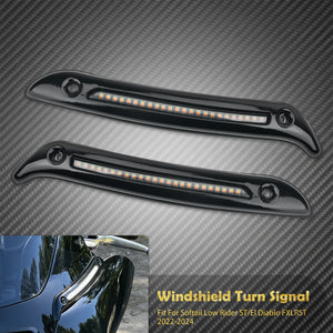 Feux LED clignotant/veilleuse de pare-brise - Harley Softail Low Rider ST FXLRST 2022-2024, El Diablo FXRST 2022 – photo 7/7
