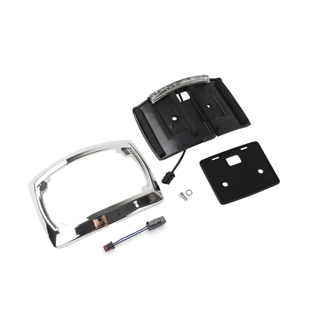 Kit de Relocalisation de Plaque d'Immatriculation LED, Cadre Incurvé - Harley-Davidson CVO Electra Glide, Road Glide, Road King 2009-2022 – photo 7/8