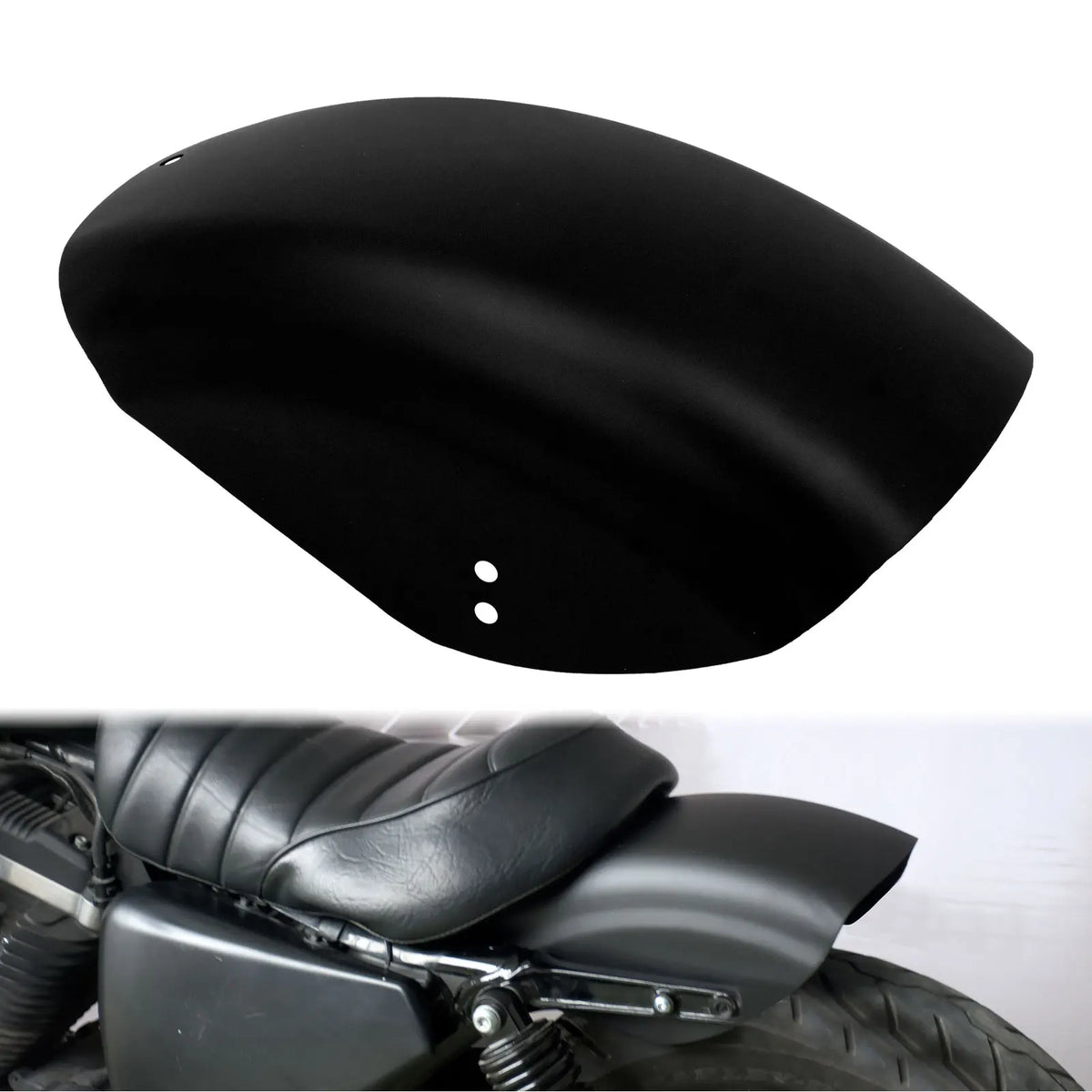Garde-boue arrière court style bobber pour Harley Sportster - vue 8