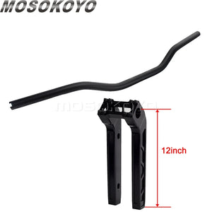 Risers pullback et guidon pour Harley Dyna Sportster Softail - vue 24