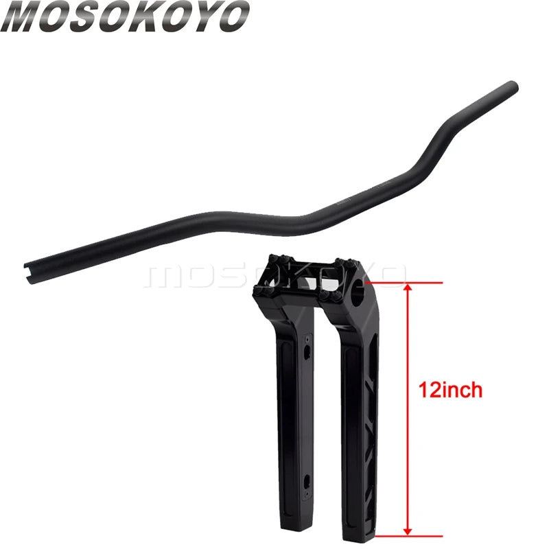 Risers pullback et guidon pour Harley Dyna Sportster Softail - vue 24