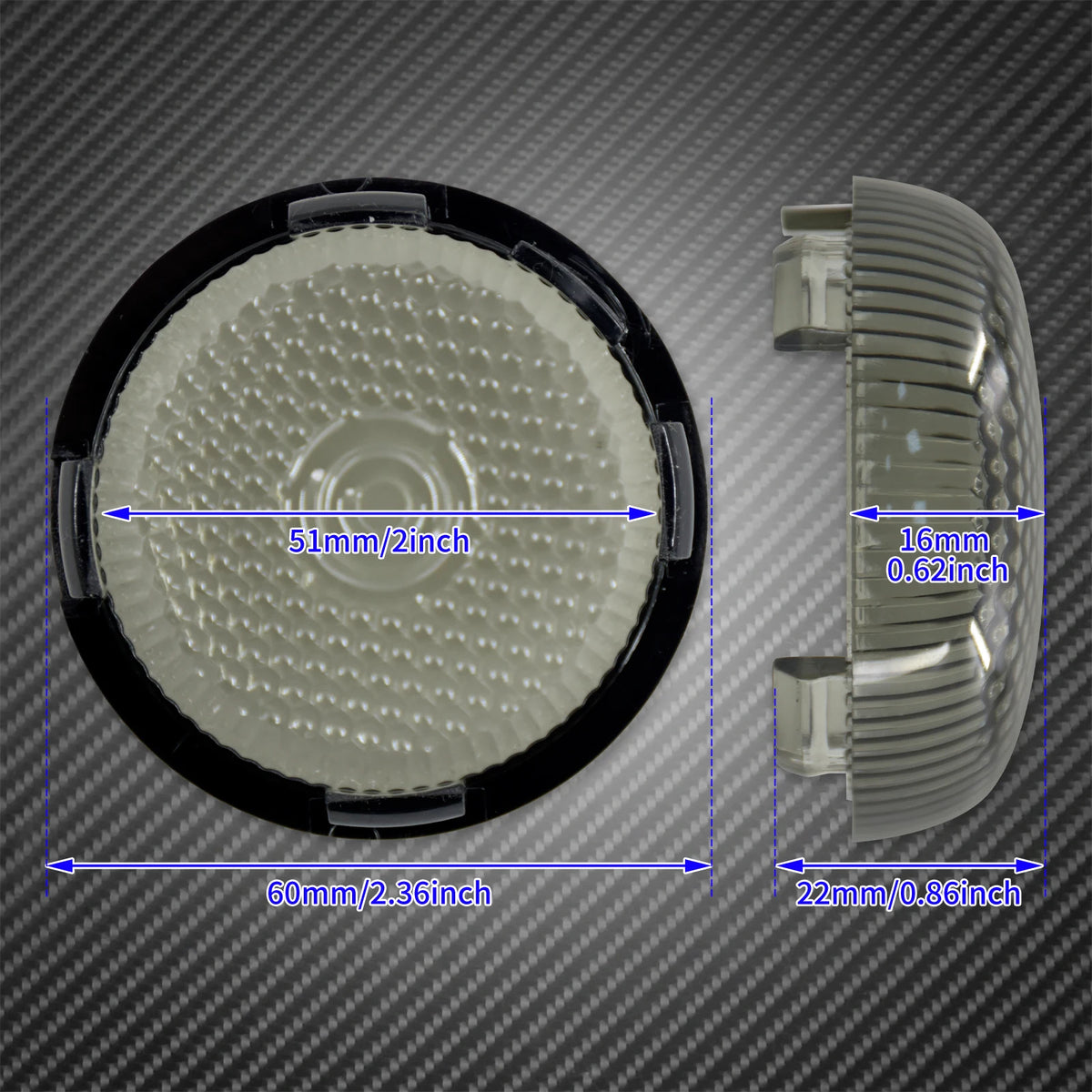 Lentilles de clignotant bullet pour Harley Touring Softail Dyna Sportster - vue 6