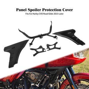 Panneau de carénage latéral noir brillant pour Harley-Davidson CVO Road Glide - vue 1