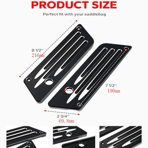 Caches de loquets de sacoches en aluminium CNC pour Harley Touring 1993-2013 - vue 6