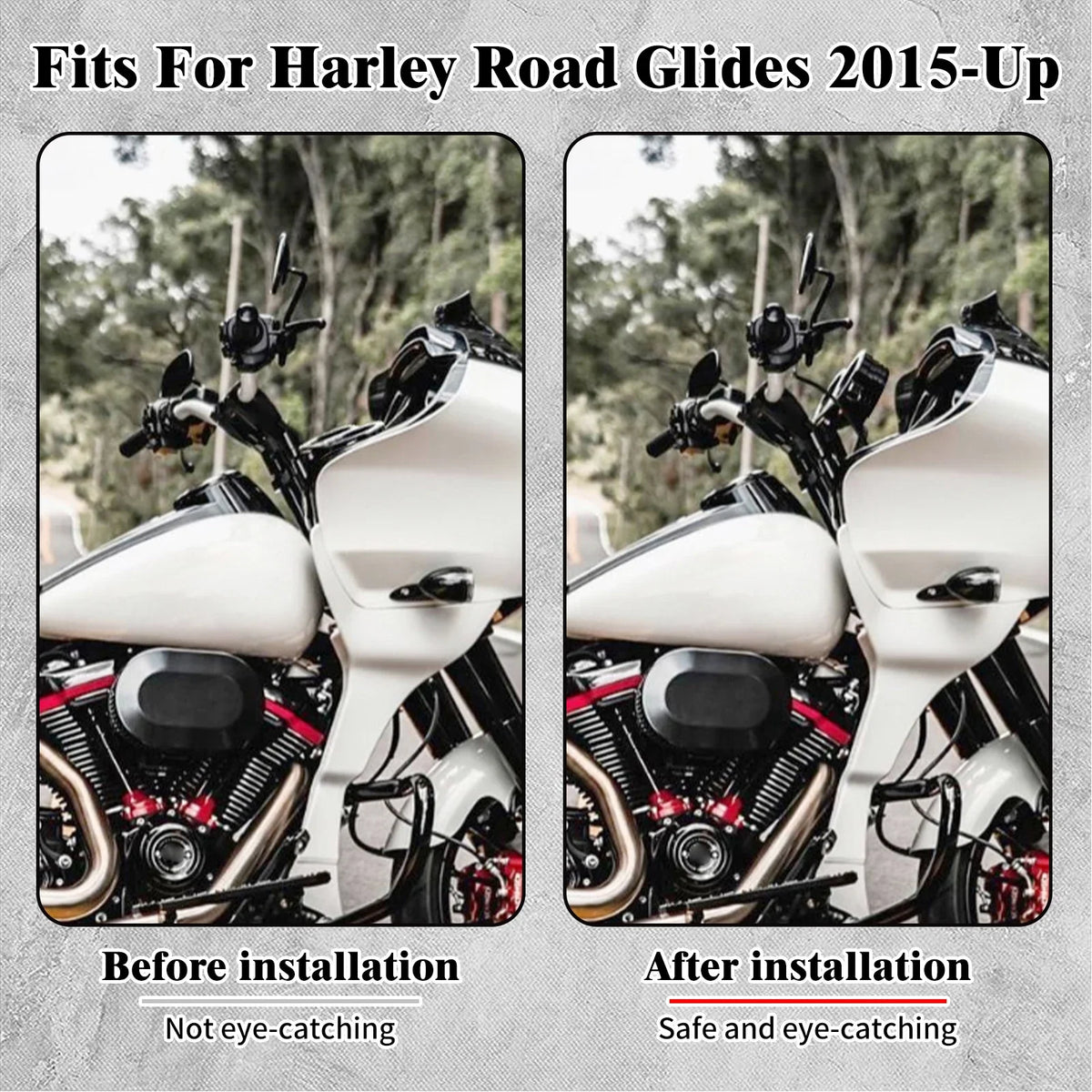 Risers de Guidon Réglables avec Support Instruments - Harley-Davidson Touring Road Glide 2015-2023 – photo 5/9