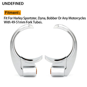 Clignotants LED à collier de fourche pour Harley Sportster Dyna - vue 3