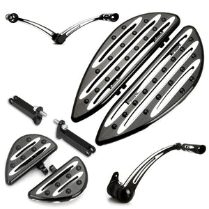 Kit complet planchers, repose-pieds, levier de sélecteur, cale-pieds passager et pédale de frein pour Harley-Davidson Softail (2000-2017) et Touring (1997-2007) – photo 10/10