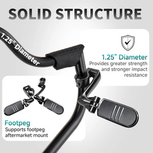 Barre de Protection Moteur avec Repose-Pieds (Crash Bar) - Harley-Davidson Sportster XL 1200/883 2004-2022 et XR 2008-2013 – photo 3/6