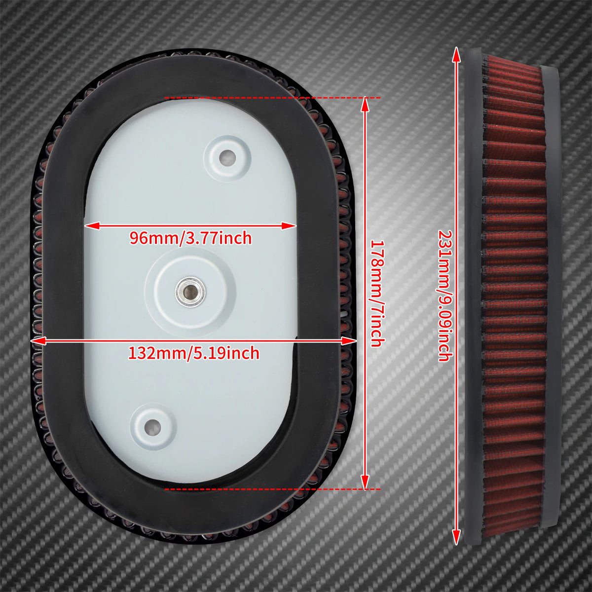 Élément de filtre à air Ventilator pour Harley Softail Touring - vue 3