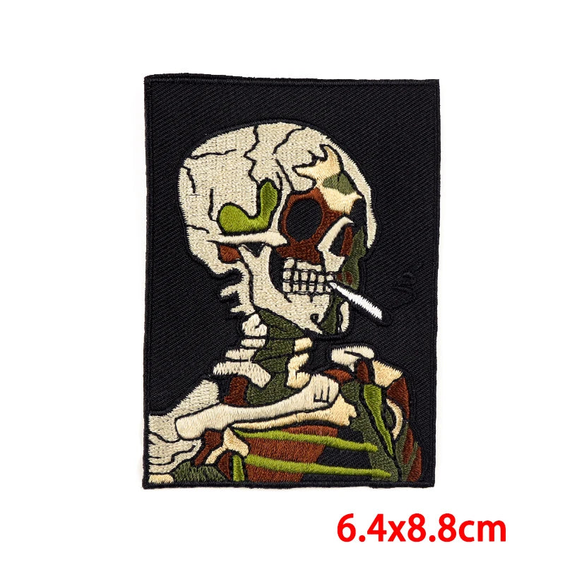 Écusson brodé biker/punk thermocollant - vue 41