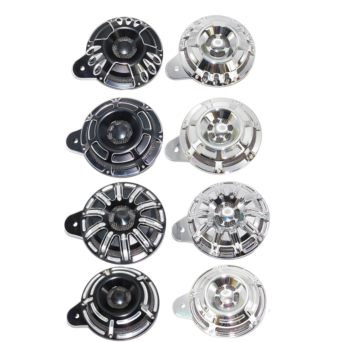 Cache de klaxon CNC noir et chrome pour Harley-Davidson Big Twin, Electra Glide et Sportster XL883 - vue 6