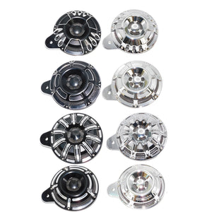 Cache de klaxon CNC noir et chrome pour Harley-Davidson Big Twin, Electra Glide et Sportster XL883 - vue 6