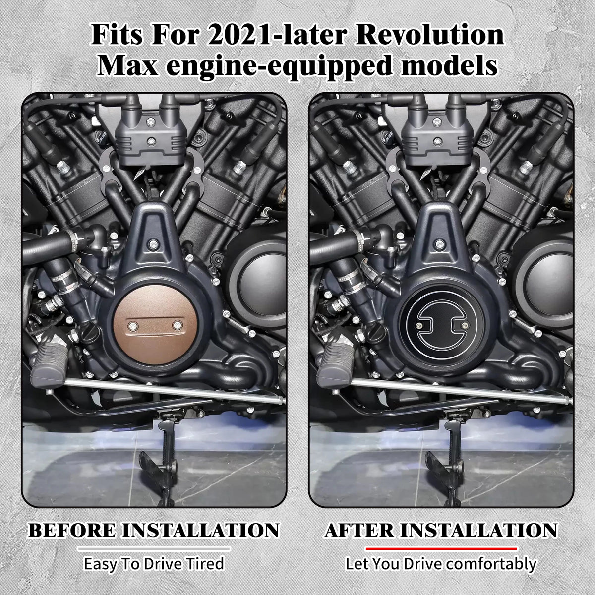 Cache de prise d'alternateur en aluminium pour Harley-Davidson Sportster S, Nightster, Pan America (moteur Revolution Max) 2021-2023 – photo 2/7