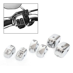 Caches de commodo chromés pour Harley Sportster Dyna - vue 1