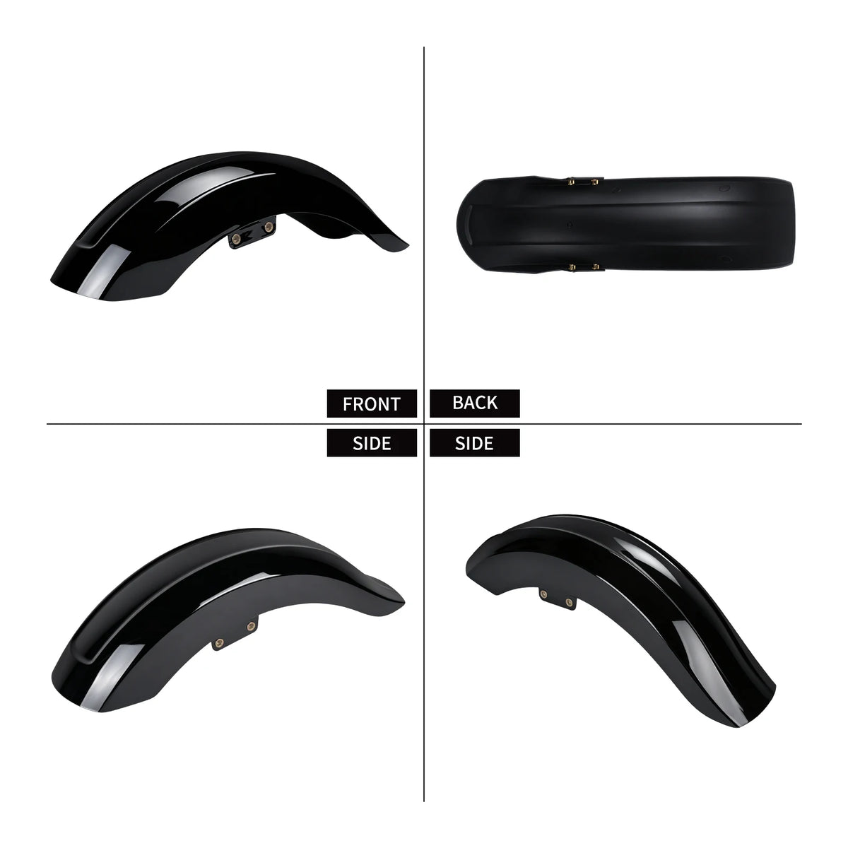 Garde-boue avant hugger noir brillant pour Indian Scout Sixty - vue 5