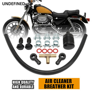 Support de filtre à air et reniflard en aluminium pour Harley-Davidson Big Twin Evolution 1993-1999 et Sportster XL - vue 1