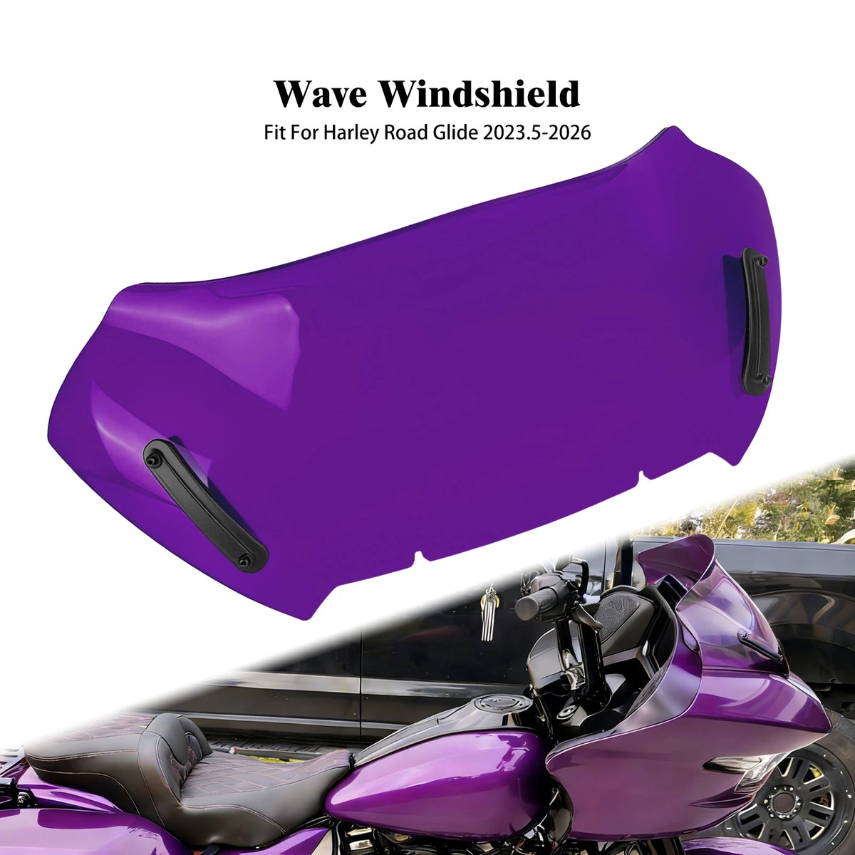 Pare-brise vague pour Harley-Davidson Touring Road Glide - vue 7