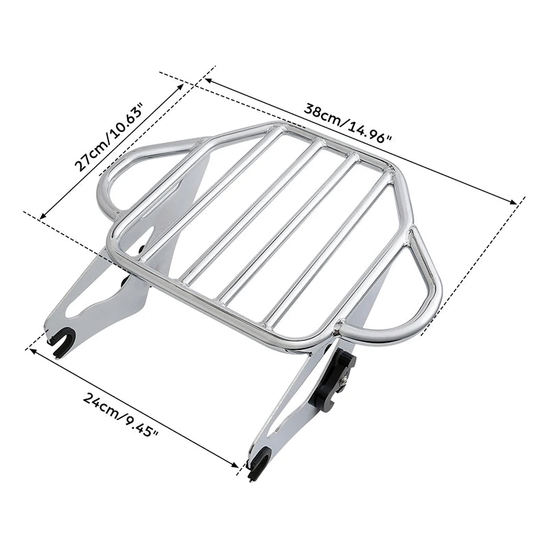 Porte-Bagages 2-Up Amovible pour Harley-Davidson Road King, Street Glide et Road Glide - vue 6