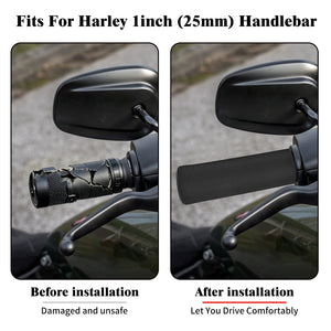 Poignées de Guidon Antidérapantes 1" (25mm) - Harley-Davidson Touring, Softail, Dyna, Sportster – photo 2/6