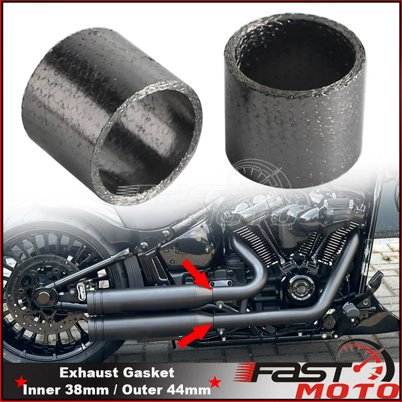 Joints de silencieux 38 x 44 mm pour Harley Sportster Softail - vue 1