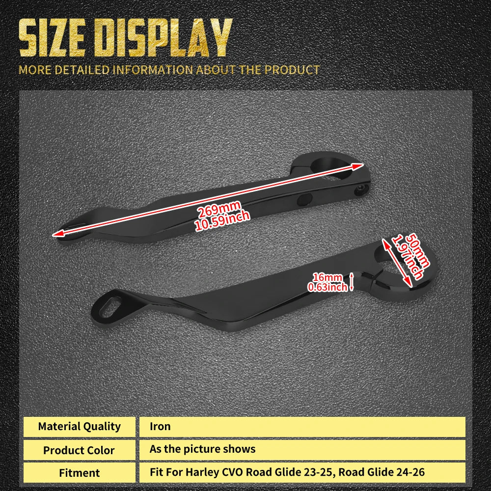 Support de fixation de carénage en aluminium pour Harley - vue 6