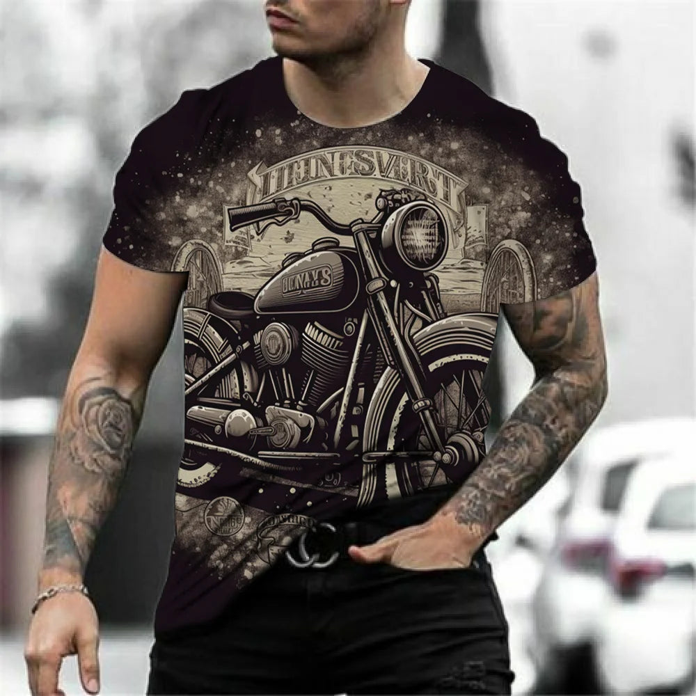 T-shirt Moto Homme 1976 Racing Vintage Imprimé 3D Manches Courtes - vue 20