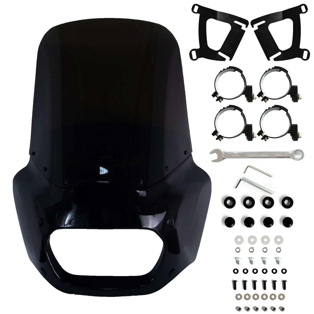 Carénage Road Warrior noir pour moto Harley Fat Bob - vue 8