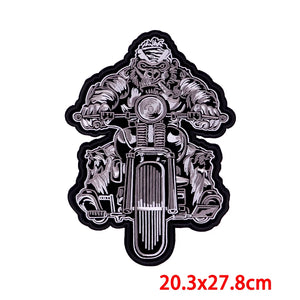 Écusson dorsal brodé biker punk crâne aigle - vue 35