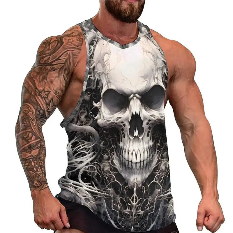Débardeur crâne 3D oversize homme - vue 26