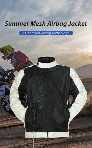 Blouson moto en mesh respirant noir - vue de face - vue 1