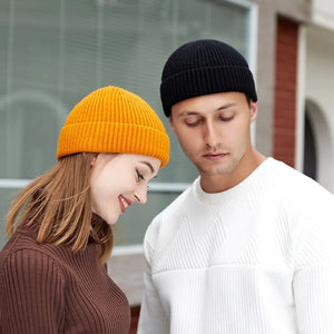 Bonnet tricot thermique à revers roulé pour l'hiver - vue 5