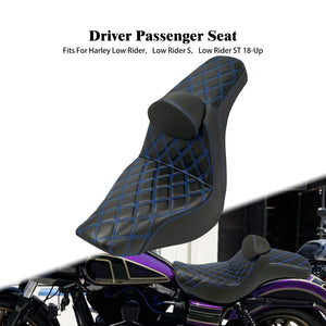 Selle biplace avec dossier pour moto Harley-Davidson Softail Low Rider - vue 8