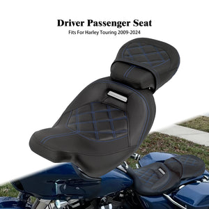 Selle biplace conducteur/passager pour Harley-Davidson Touring 2009-2024 – photo 9/11