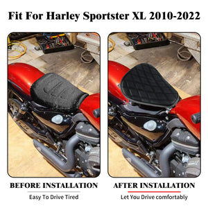 Selle solo noire sur ressorts pour Harley-Davidson Sportster - vue 3