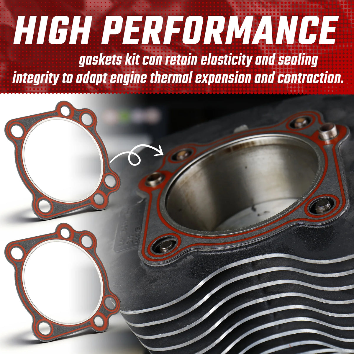 Kit de joints de culasse (2 pcs) pour Harley-Davidson Twin Cam 95/103ci - Dyna, Softail, Touring 1999 et plus – photo 3/7