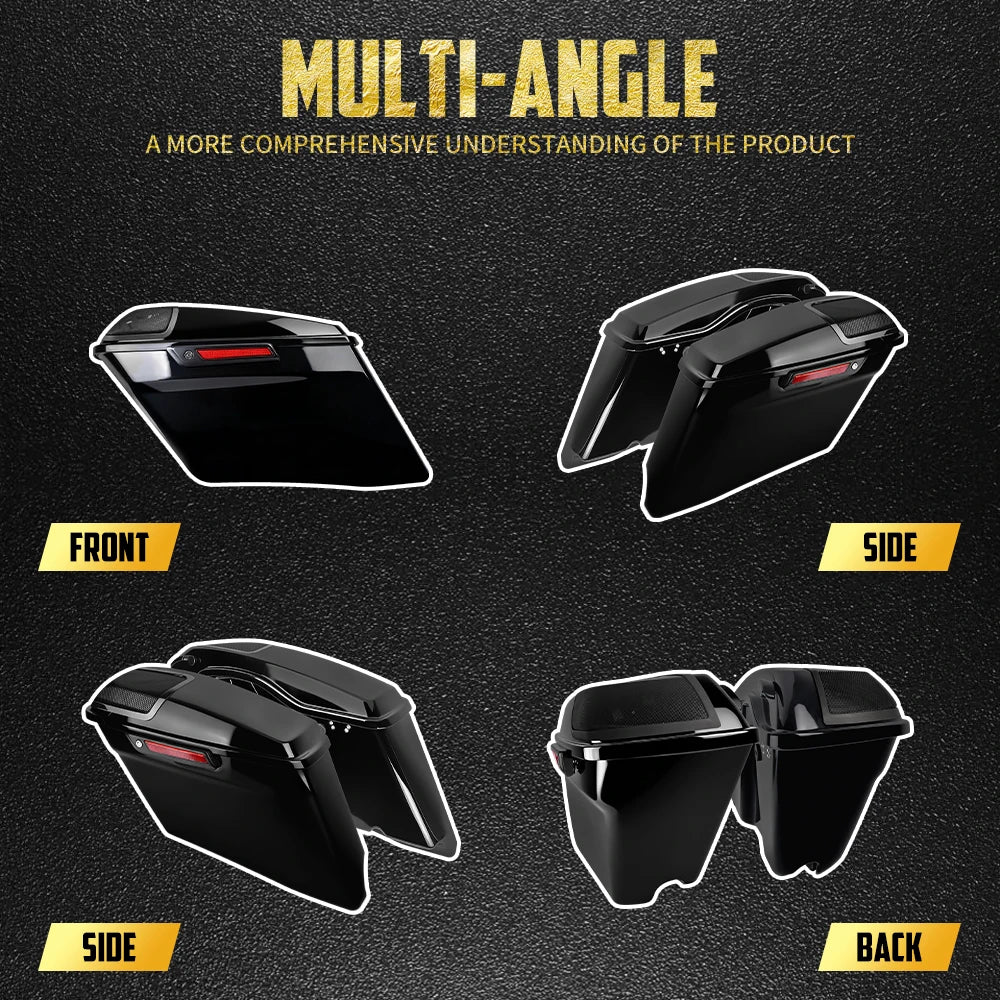 Sacoches Rigides Étirées 4" avec Cache Haut-Parleur - Harley-Davidson Touring 2014-2024 – photo 3/7