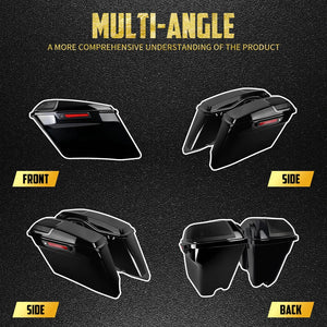 Sacoches Rigides Étirées 4" avec Cache Haut-Parleur - Harley-Davidson Touring 2014-2024 – photo 3/7
