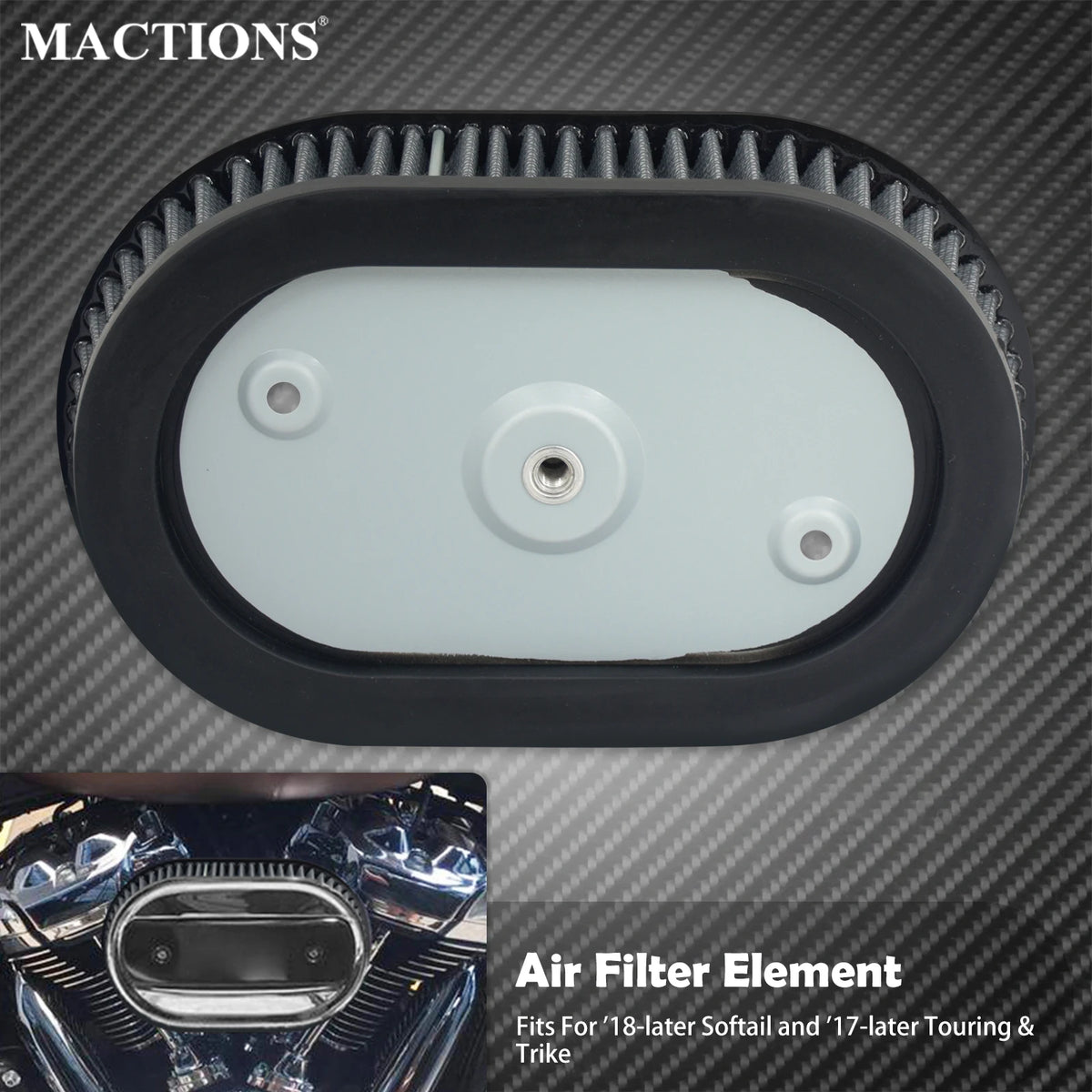 Filtre à Air de Remplacement - Harley-Davidson Softail 2018-Up & Touring/Trike 2017-Up – photo 1/8