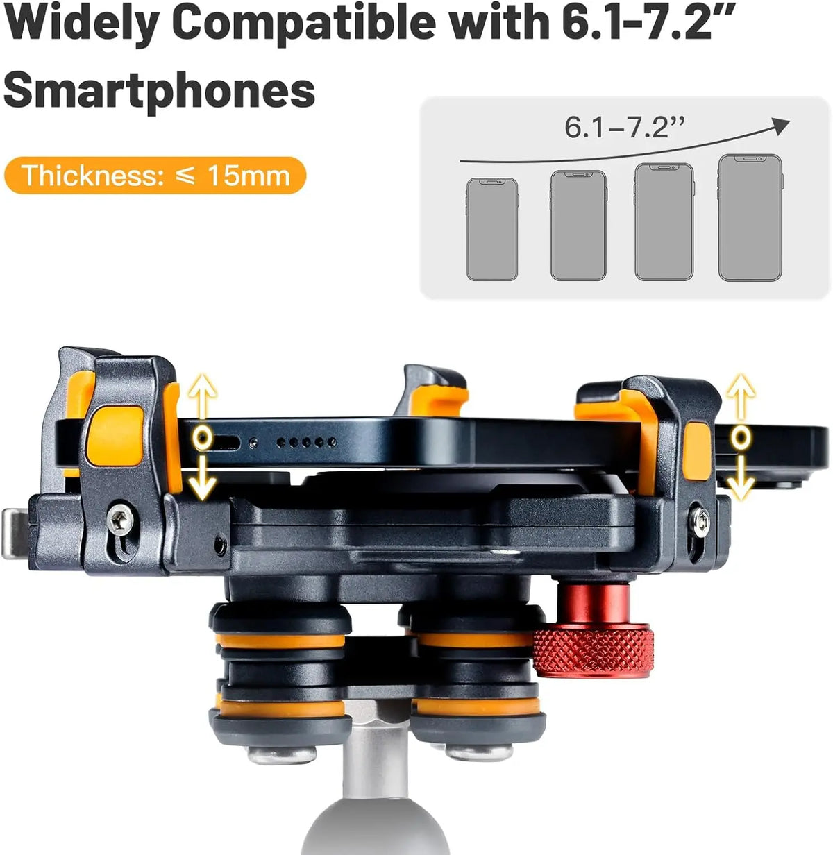 Support Téléphone Moto Universel en Alliage Anti-Vibrations 360° - vue 6