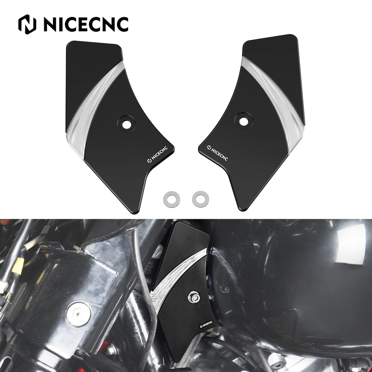 Caches de Colonne de Direction (Neck Covers) Aluminium - Harley-Davidson Touring 2017-2022 – photo 1/9