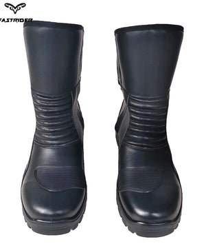 Bottes de moto en cuir véritable pour homme - vue 2