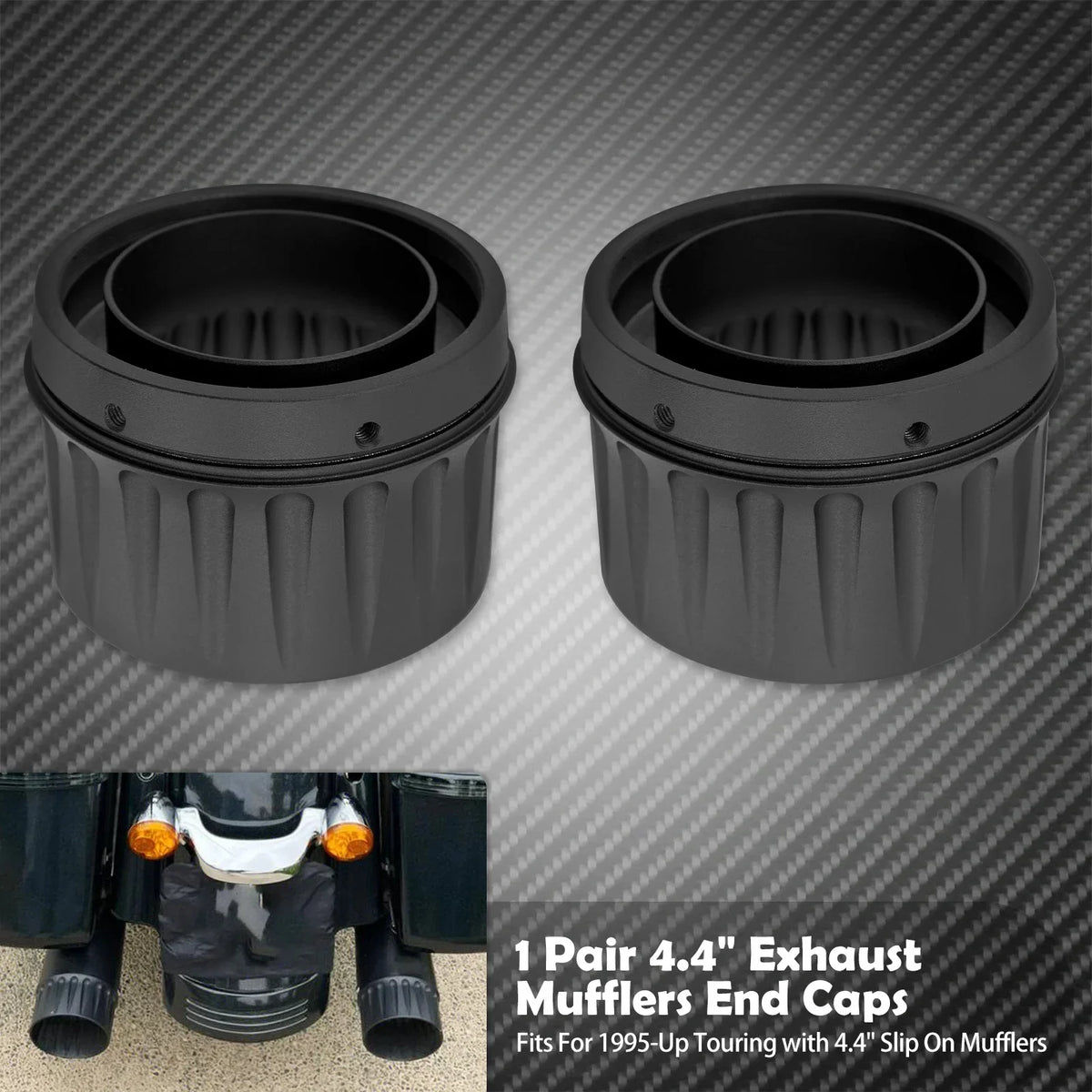 Embouts d'Échappement Slip-On 4,4 pouces - Harley-Davidson Touring 1995-2023 – photo 8/9