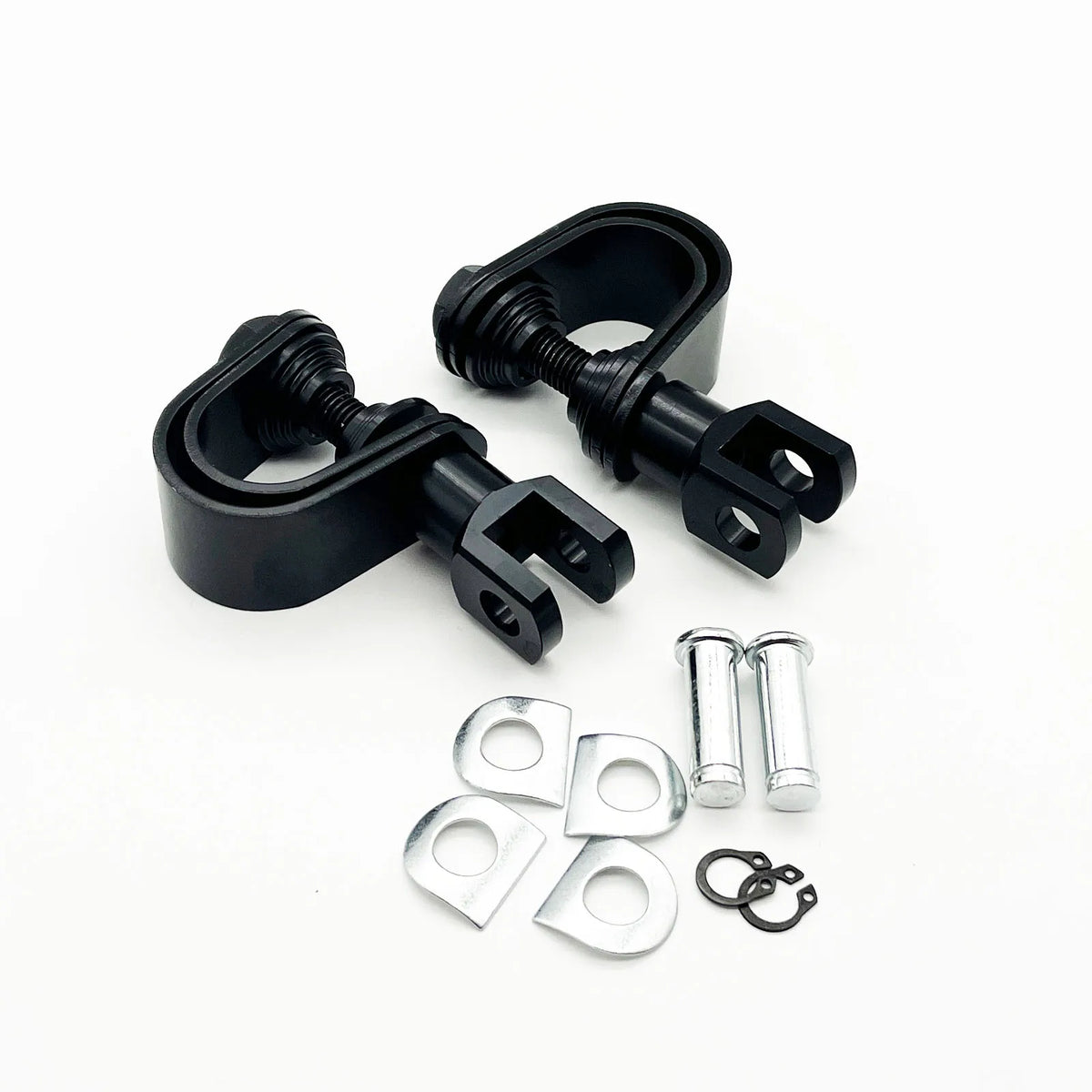 Repose-pieds highway avec colliers de fixation 25-32mm pour barre de protection moteur - Harley-Davidson Touring, Dyna, Softail, Sportster – photo 5/6