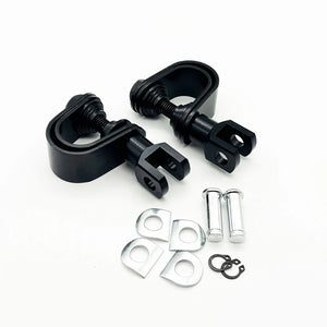 Repose-pieds highway avec colliers de fixation 25-32mm pour barre de protection moteur - Harley-Davidson Touring, Dyna, Softail, Sportster – photo 5/6