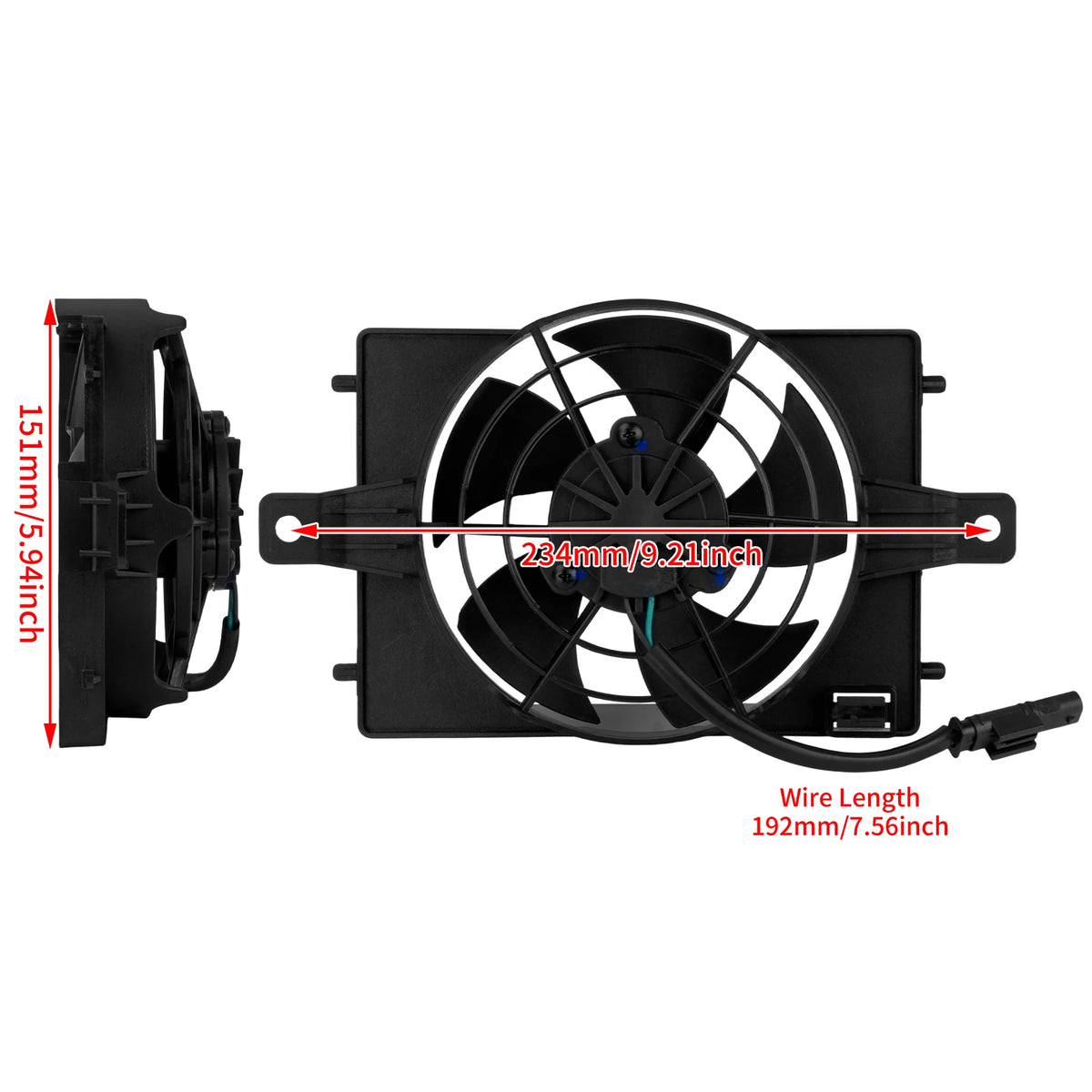 Ventilateur de radiateur noir pour moto BMW R1200 RT - vue 6